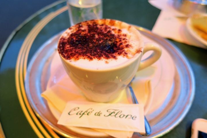 Capuccino at Cafe de Flore